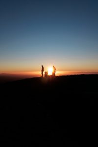 Balade sous le couché du soleil